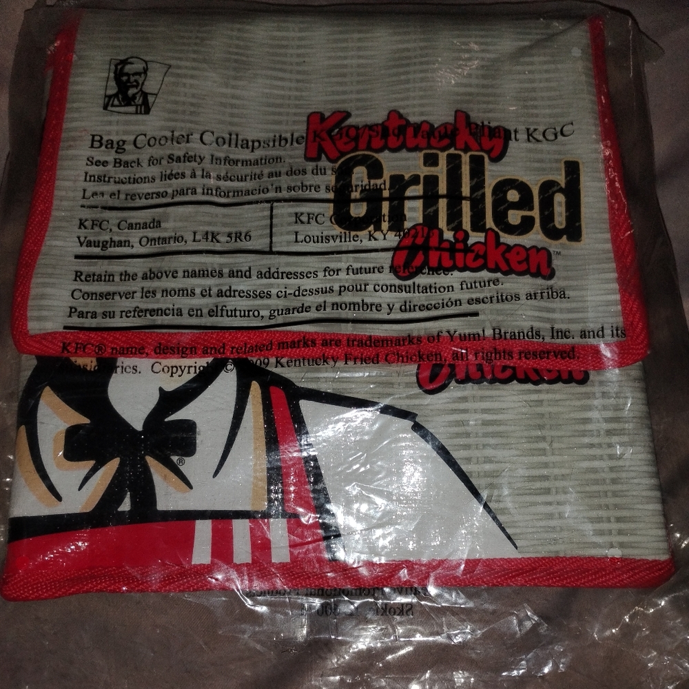 KFC Kentucky Fried Chicken Collapsible Cooler Bag 2009 Kentucky Grilled Chicken